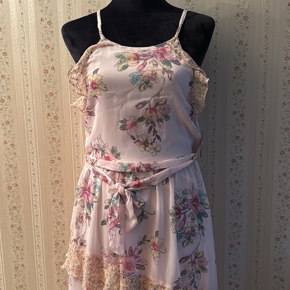 Pink & Violet Ruffled Tier Dress - Picture 2 of 5